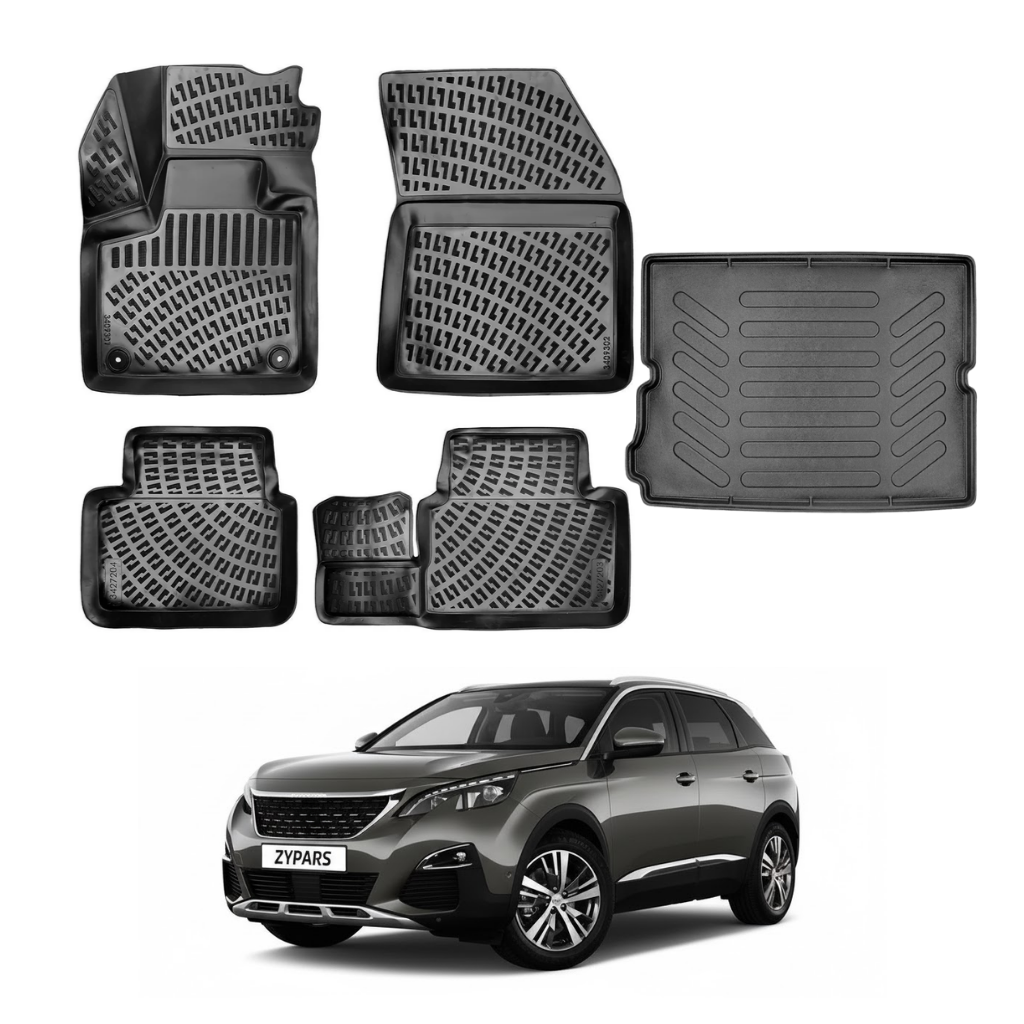 Peugeot 5008 Floor Mats and Cargo Liner 2017-2024