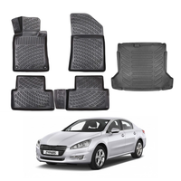Peugeot 508 Floor Mats and Cargo Liner 2010-2018, All Weather TPE Front, Rear & Cargo Set