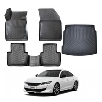 Peugeot 508 Floor Mats and Cargo Liner 2018-2026, All Weather TPE Front, Rear & Cargo Set