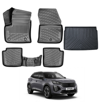 Peugeot E- Floor Mats and Cargo Liner 2008-2026, All Weather TPE Front, Rear & Cargo Set