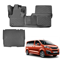 Peugeot Expert Traveler Floor Mats and Cargo Liner 2016-2026, All Weather TPE Front, Rear & Cargo Set