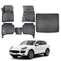 Porsche Cayenne Floor Mats Four Zone Air Conditioning and Cargo Liner 2011-2017 - Auto Accessory