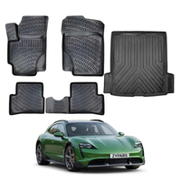 Porsche Taycan Cross Turismo Floor Mats and Cargo Liner 2021-2026, All Weather TPE Front, Rear & Cargo Set