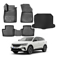 Renault Austral Mild Floor Mats and Cargo Liner 2022-2026, All Weather TPE Front, Rear & Cargo Set