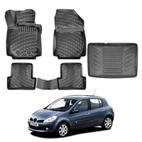 Renault Clio Floor Mats and Cargo Liner 2005-2012, All Weather TPE Front, Rear & Cargo Set