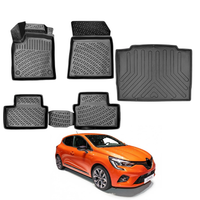 Renault Clio 5 Floor Mats and Cargo Liner 2019-2026, All Weather TPE Front, Rear & Cargo Set