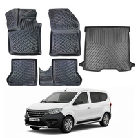 Renault Express Floor Mats and Cargo Liner 2021-2026, All Weather TPE Front, Rear & Cargo Set