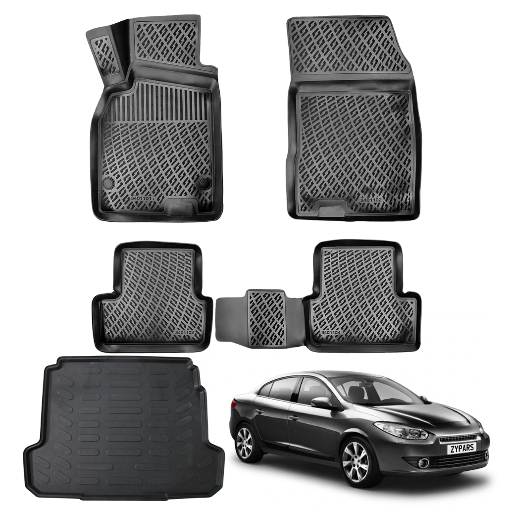 Renault Fluence Floor Mats and Cargo Liner 2009-2026