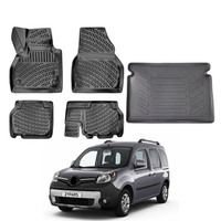 Renault Kangoo Floor Mats and Cargo Liner 2015-2021, All Weather TPE Front, Rear & Cargo Set