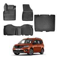Renault Kangoo Floor Mats and Cargo Liner 2021-2026, All Weather TPE Front, Rear & Cargo Set