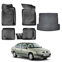 Renault Megane Floor Mats and Cargo Liner 1995-2002, All Weather TPE Front, Rear & Cargo Set