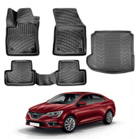 Renault Megane 4 Floor Mats and Cargo Liner 2016-2023 - Auto Accessory SKU: 4942
