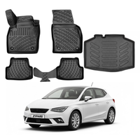 Seat Ibiza Floor Mats and Cargo Liner 2017-2022, All Weather TPE Front, Rear & Cargo Set