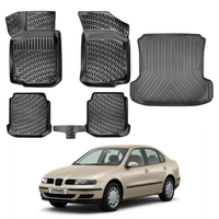 Seat Toledo Floor Mats and Cargo Liner 1998-2004, All Weather TPE Front, Rear & Cargo Set