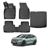 Skoda Enyaq Floor Mats and Cargo Liner 2021-2026, All Weather TPE Front, Rear & Cargo Set