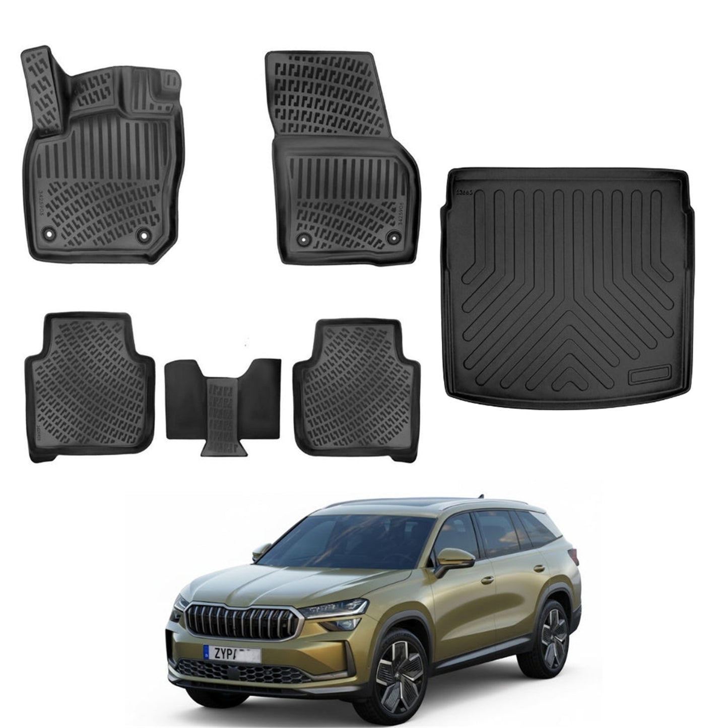 Skoda Kodiaq Floor Mats and Cargo Liner 2024-2026 - Auto Accessory