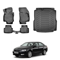 Skoda Octavia A7 Floor Mats and Cargo Liner 2013-2020, All Weather TPE Front, Rear & Cargo Set