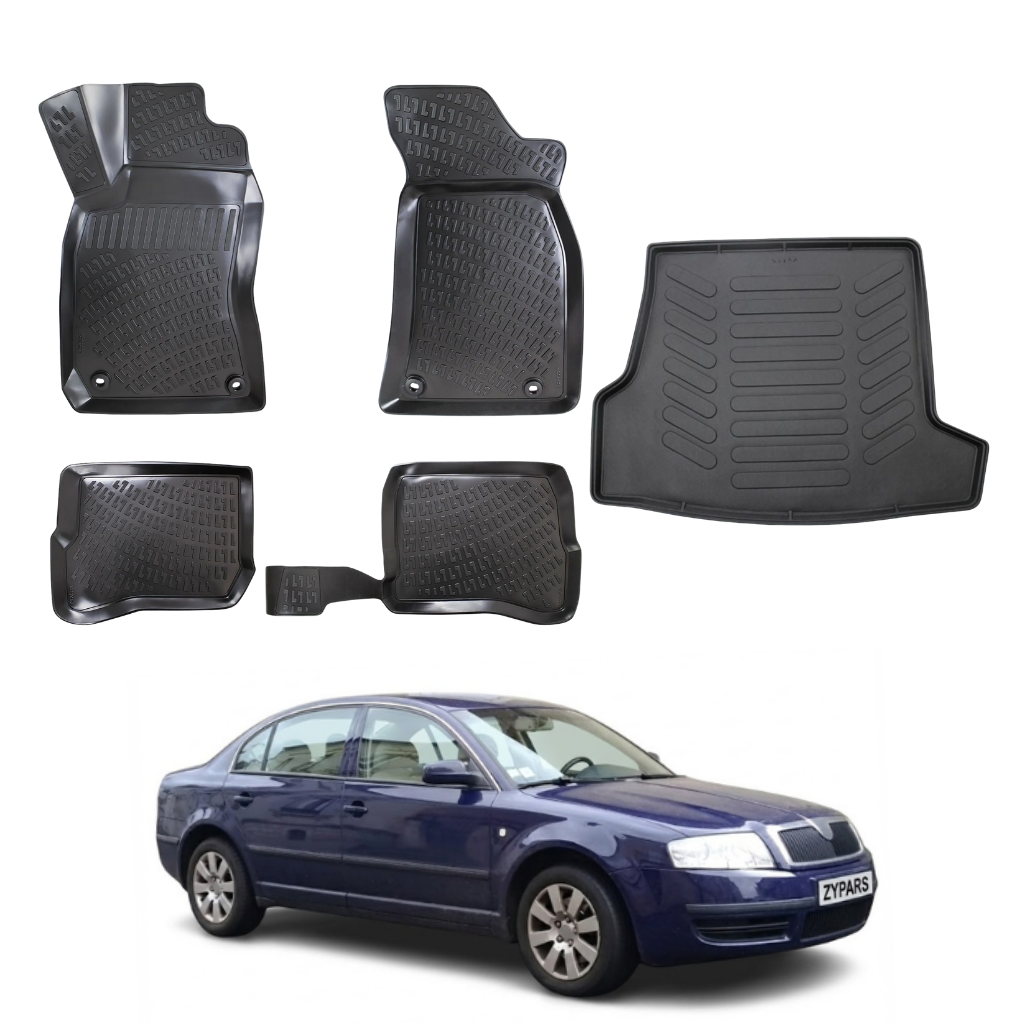 Skoda Superb Floor Mats and Cargo Liner 2001-2008