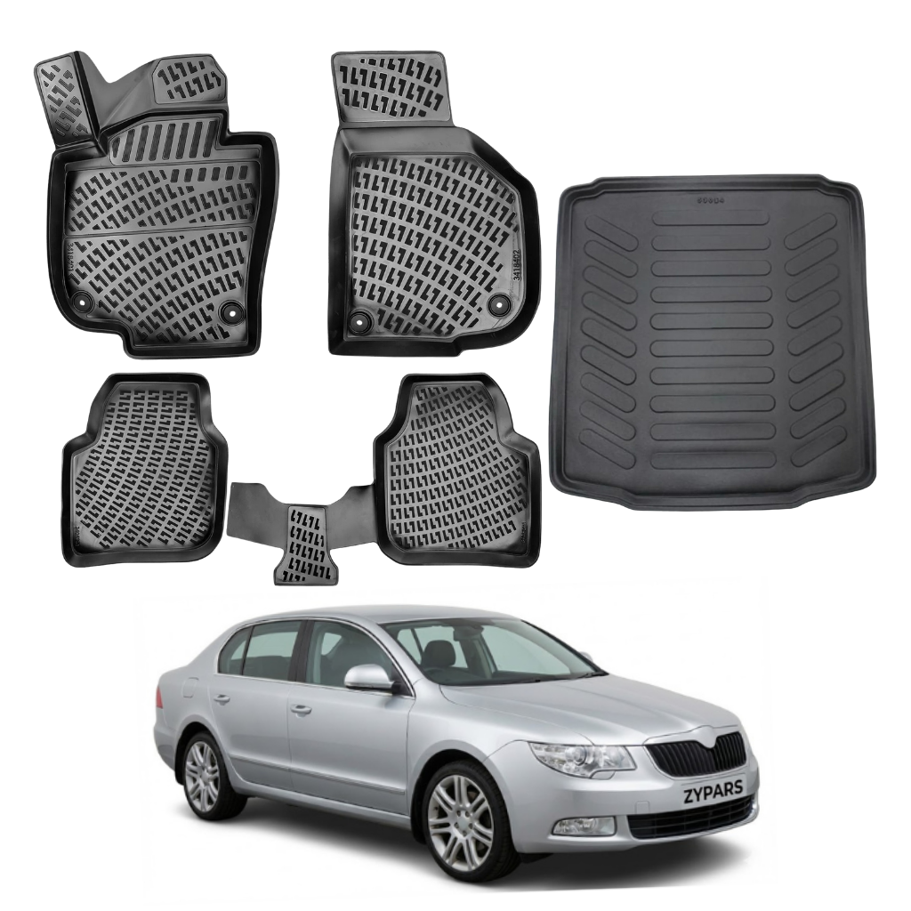 Skoda Superb Floor Mats and Cargo Liner 2008-2015