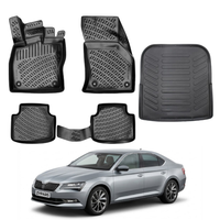 Skoda Superb Floor Mats and Cargo Liner 2015-2023, All Weather TPE Front, Rear & Cargo Set