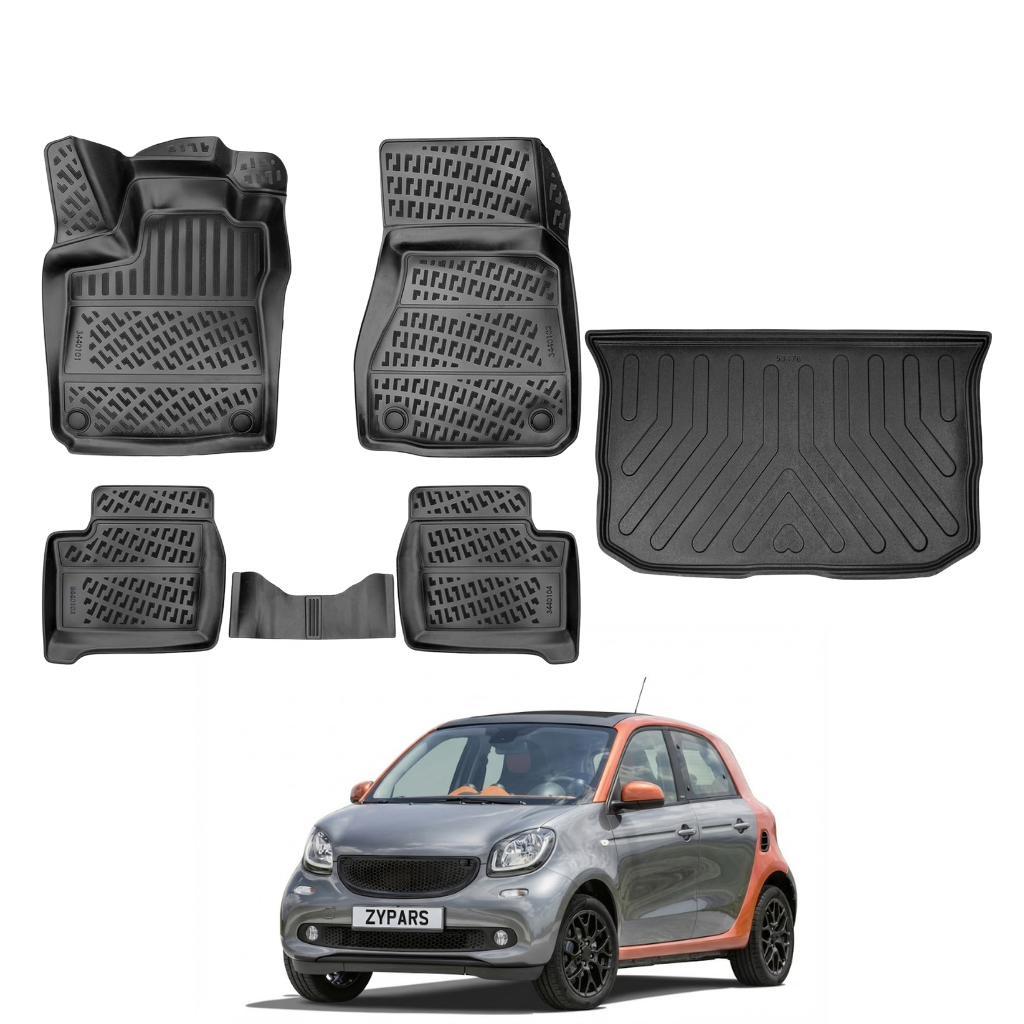Smart Forfour Floor Mats and Cargo Liner 2014-2026