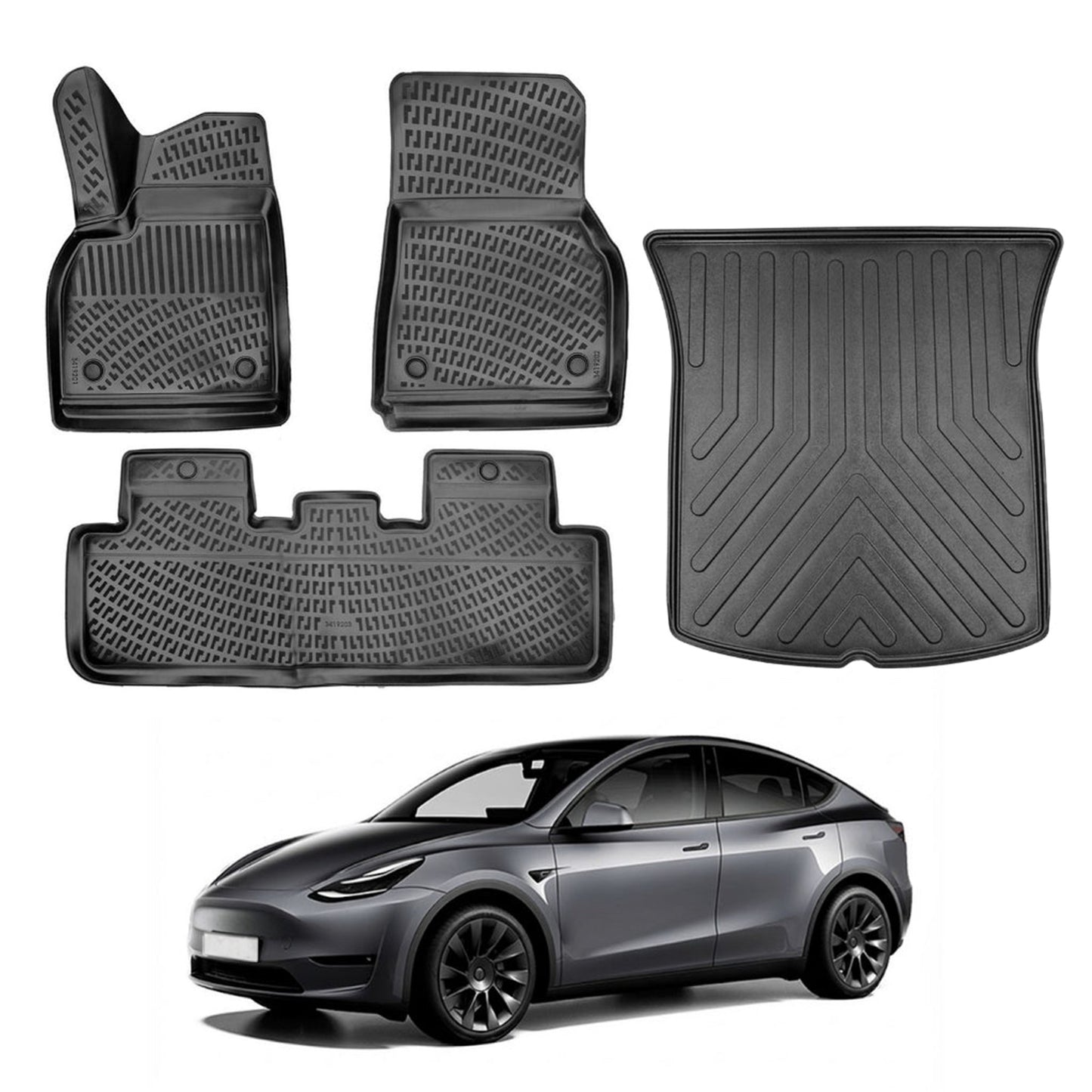 Tesla Model Y Floor Mats and Cargo Liner 2019-2026 - Auto Accessory SKU: 5016
