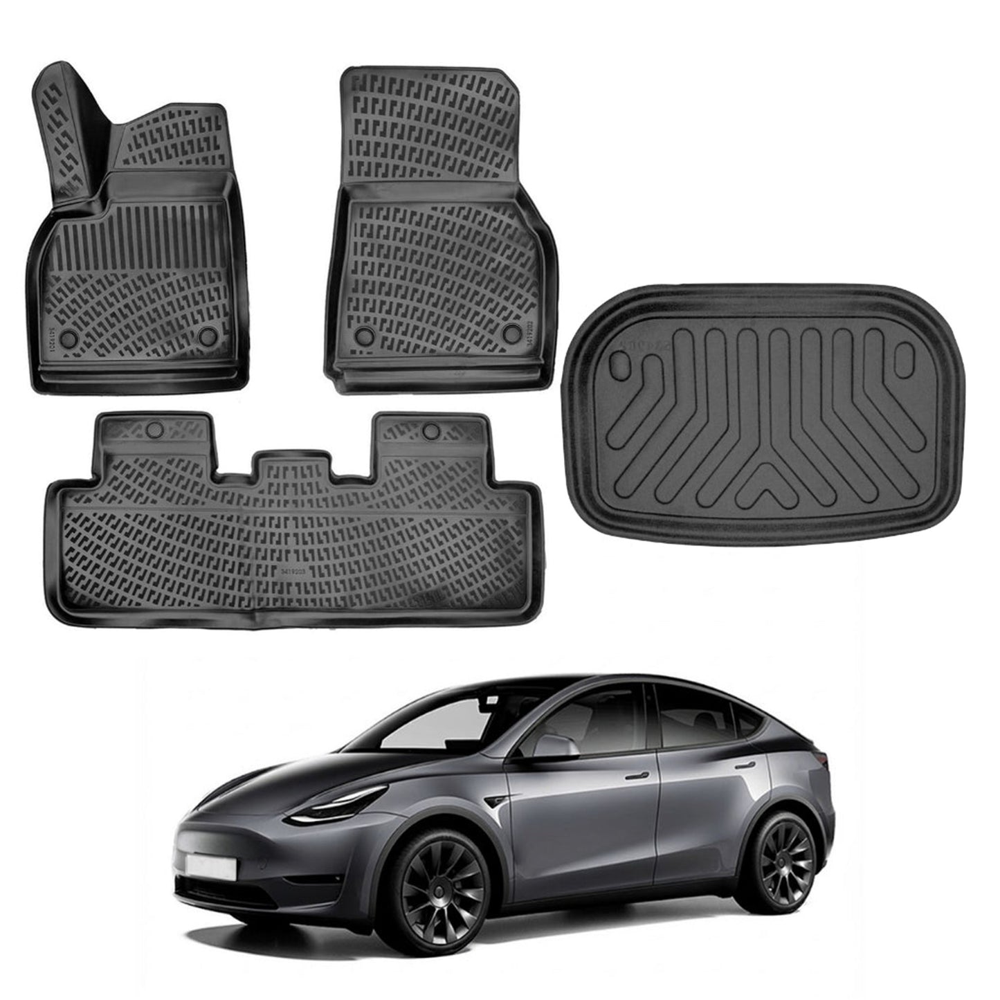 Tesla Model Y Floor Mats and Cargo Liner 2019-2026 - Auto Accessory SKU: 5017