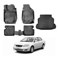 Toyota Corolla Floor Mats and Cargo Liner 2002-2007, All Weather TPE Front, Rear & Cargo Set