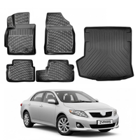 Toyota Corolla Floor Mats and Cargo Liner 2007-2013, All Weather TPE Front, Rear & Cargo Set