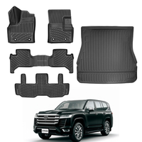Toyota Land Cruiser J300 Floor Mats and Cargo Liner 2021-2024, All Weather TPE Front, Rear & Cargo Set