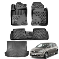 Toyota Verso Floor Mats and Cargo Liner 2003-2009, All Weather TPE Front, Rear & Cargo Set