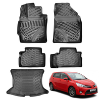 Toyota Verso Floor Mats and Cargo Liner 2009-2026, All Weather TPE Front, Rear & Cargo Set