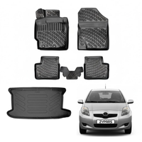 Toyota Yaris Floor Mats and Cargo Liner 2005-2013, All Weather TPE Front, Rear & Cargo Set