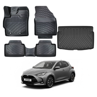 Toyota Yaris Floor Mats and Cargo Liner 2020-2026, All Weather TPE Front, Rear & Cargo Set