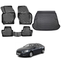 Volvo S60 Floor Mats and Cargo Liner 2010-2018, All Weather TPE Front, Rear & Cargo Set