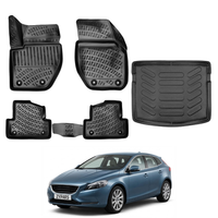 Volvo V40 Floor Mats and Cargo Liner 2012-2019, All Weather TPE Front, Rear & Cargo Set