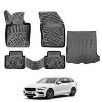 Volvo V60 Floor Mats and Cargo Liner 2018-2026, All Weather TPE Front, Rear & Cargo Set