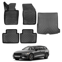 Volvo V60 Recharge Floor Mats and Cargo Liner 2021-2026, All Weather TPE Front, Rear & Cargo Set