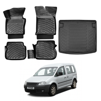 Volkswagen Caddy Floor Mats and Cargo Liner 2003-2010, All Weather TPE Front, Rear & Cargo Set