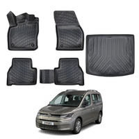 Volkswagen Caddy Floor Mats and Cargo Liner 2020-2026, All Weather TPE Front, Rear & Cargo Set