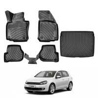 Volkswagen Golf Floor Mats and Cargo Liner 2008-2012, All Weather TPE Front, Rear & Cargo Set