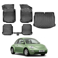 Volkswagen New Beetle Floor Mats and Cargo Liner 1998-2011, All Weather TPE Front, Rear & Cargo Set