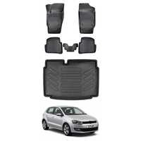 Volkswagen Polo Floor Mats and Cargo Liner 2009-2017, All Weather TPE Front, Rear & Cargo Set