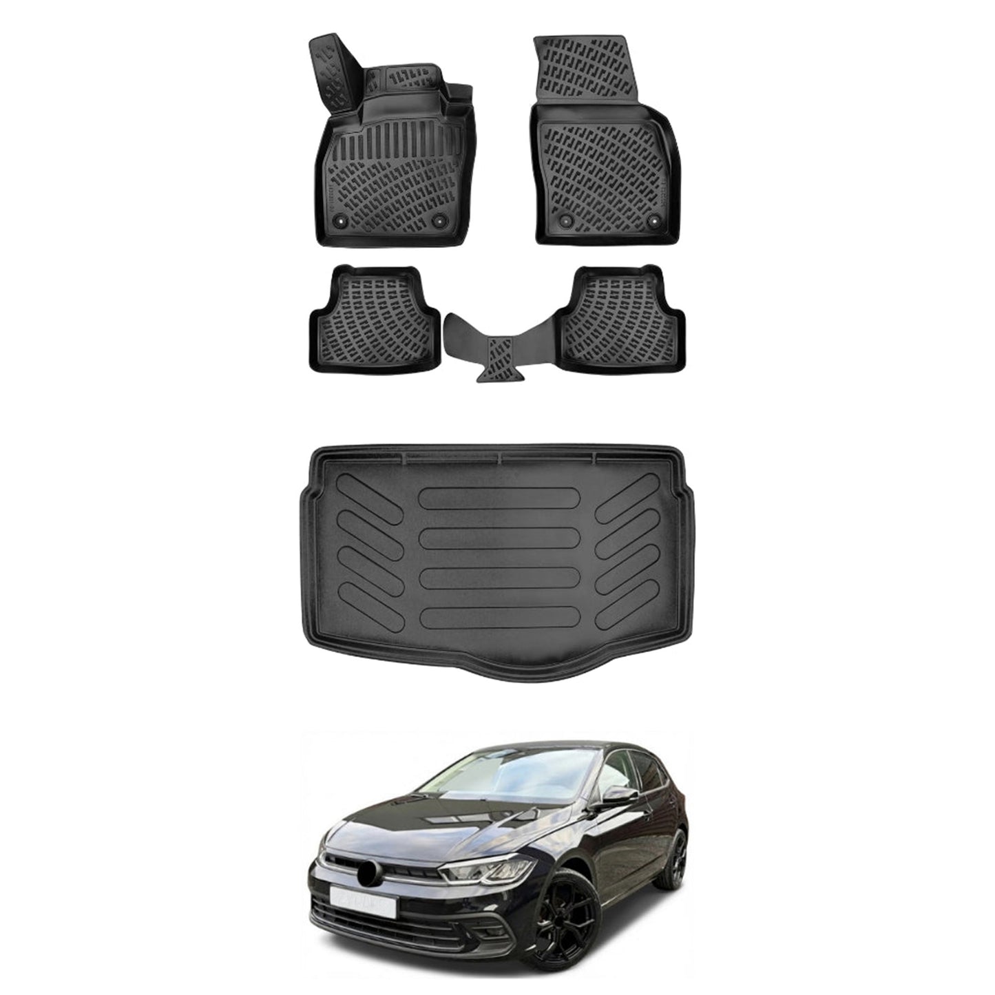 Volkswagen Polo Floor Mats and Cargo Liner 2023-2026 - Auto Accessory SKU: 5108