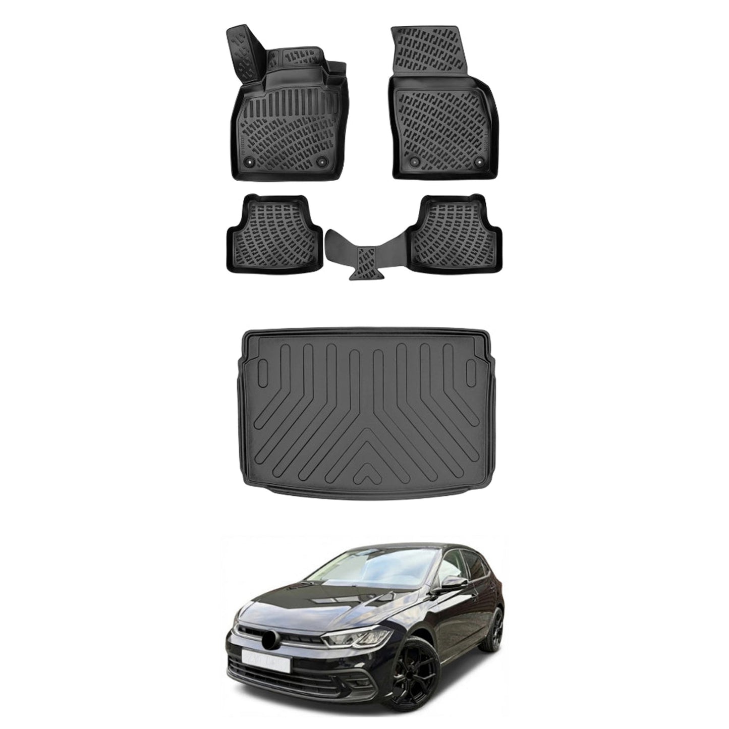 Volkswagen Polo Floor Mats and Cargo Liner 2023-2026 - Auto Accessory SKU: 5110