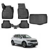 Volkswagen T-Cross Floor Mats and Cargo Liner 2019-2026, All Weather TPE Front, Rear & Cargo Set