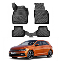 Volkswagen Polo Floor Mats 2017-2022, TPE All Weather, Non Slip Car Interior Floor Liner