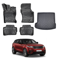 Land Rover Range Rover Velar and Floor Mats and Cargo Liner 2017-2020, All Weather TPE Front, Rear & Cargo Set