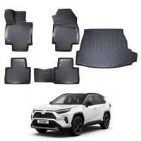 Toyota Rav4 Floor Mats and Cargo Liner 2018-2026, All Weather TPE Front, Rear & Cargo Set