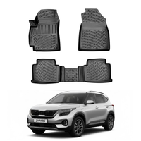 Kia Seltos Floor Mats 2021-2024, TPE All Weather, Non Slip Car Interior Floor Liner